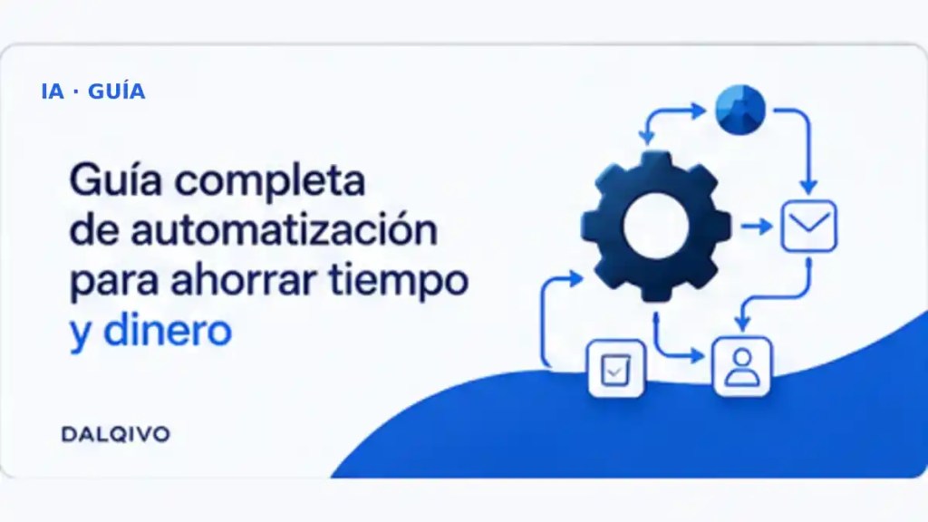 Portada DALQIVO de guía para automatizar un pequeño negocio con inteligencia artificial en 2026.