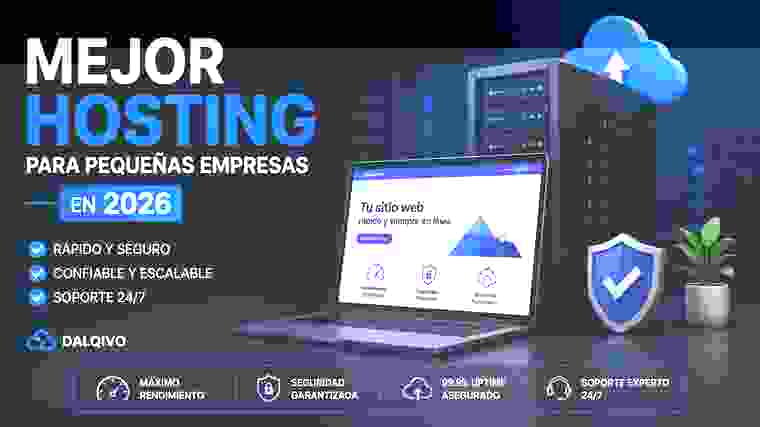Portada DALQIVO de mejor hosting para pequeñas empresas en 2026.