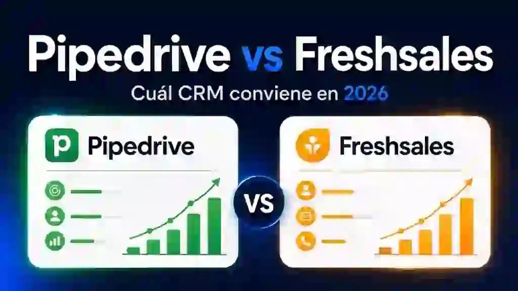 Pipedrive vs Freshsales en 2026 para pequeñas empresas